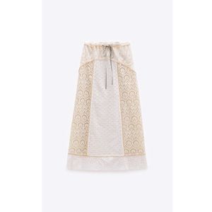 Zara Limited Edition Embroidered Eyelet Skirt